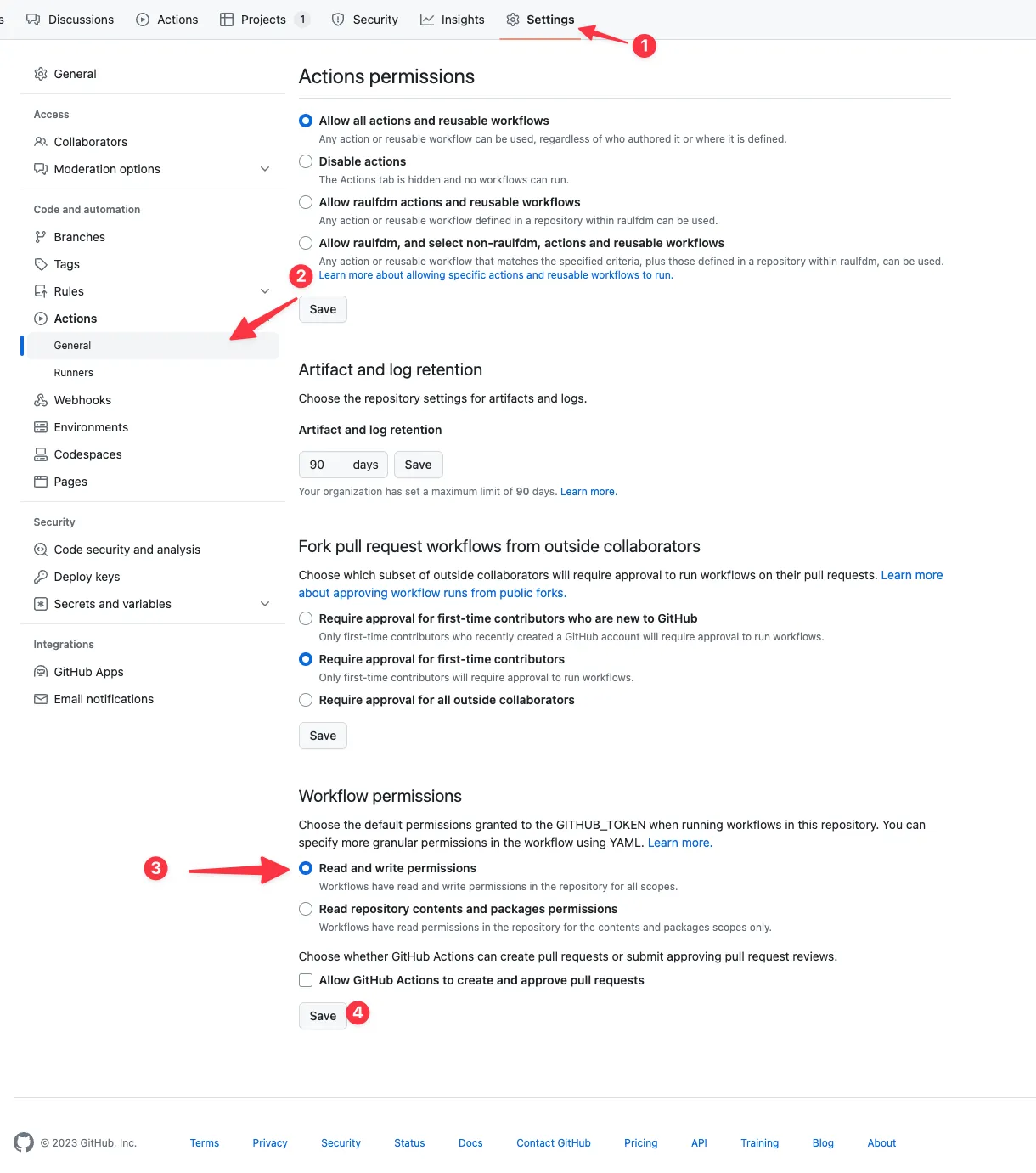 fix GitHub bot permission